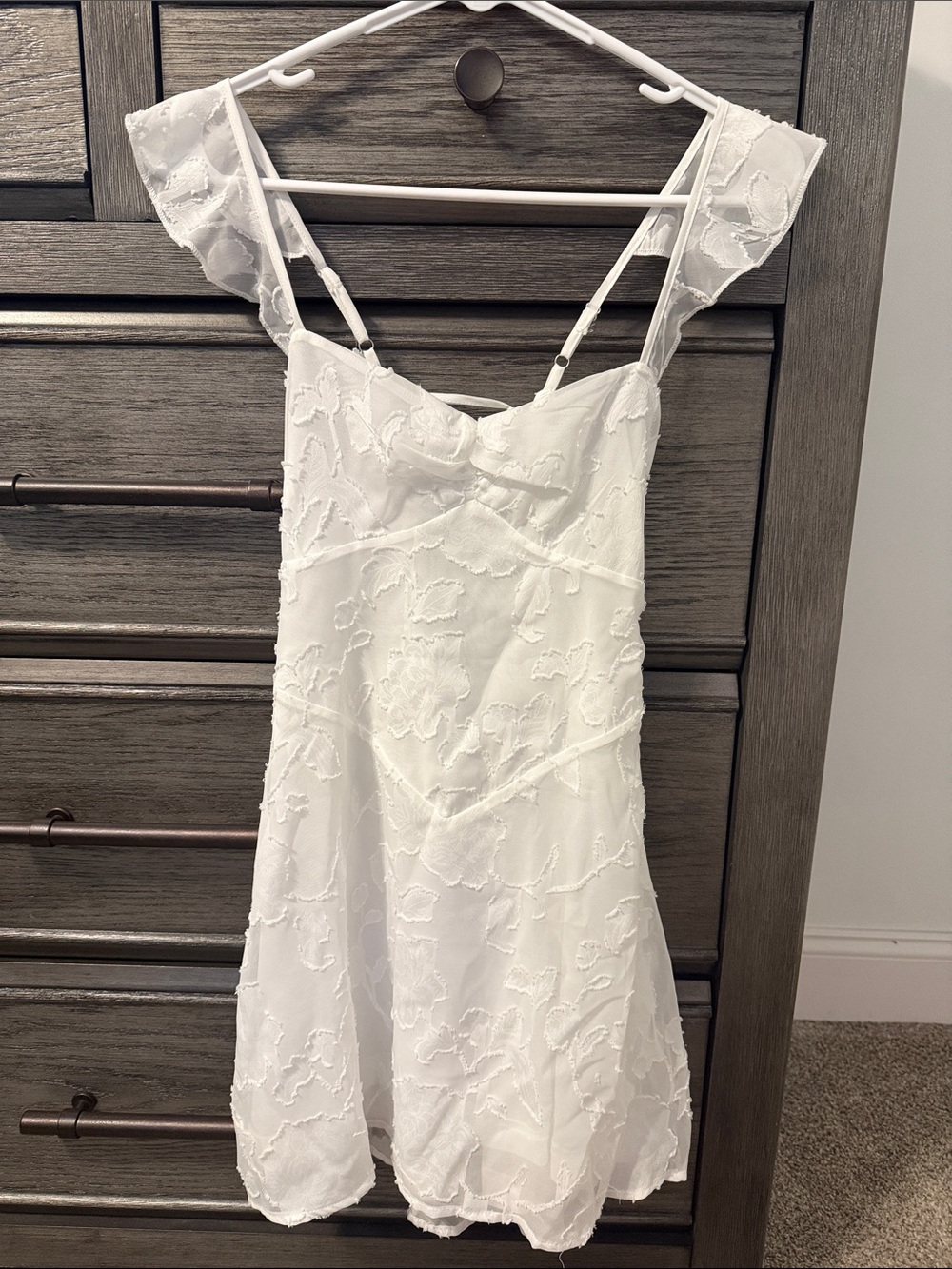 Princess Polly White Floral Lace Chemise